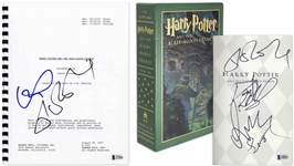 J.K. Rowling, Daniel Radcliffe, Emma Watson & Rupert Grint Signed Deluxe Edition of Harry Potter and the Half-Blood Prince -- Plus J.K. Rowling & Rupert Grint Signed Screenplay -- With Beckett COA
